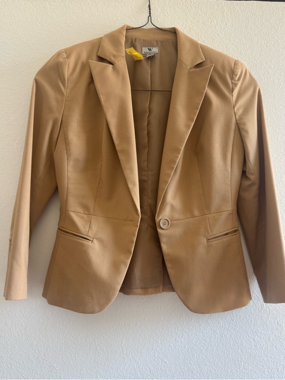 Worthington Camel Single-Button Tailored Blazer